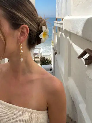 STARFISH & SHELL DROP EARRINGS