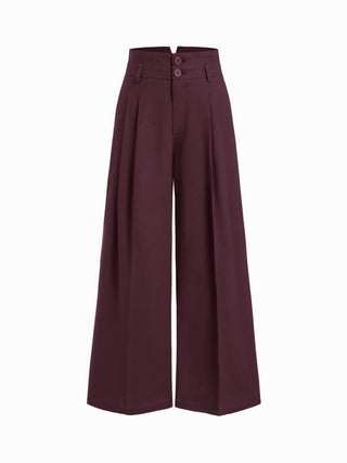 High Rise Linen Trousers