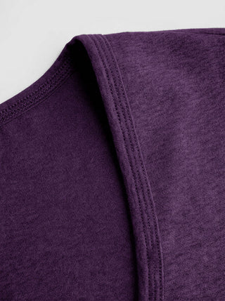 Cotton-blend U-neckline Short Bell Sleeve Tee