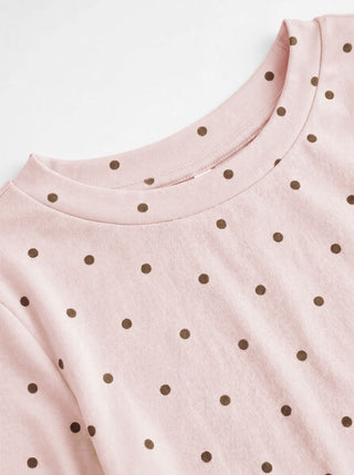 Cotton-blend Ruched Short Sleeve Tee