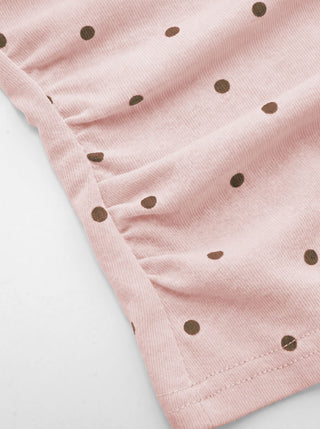 Cotton-blend Ruched Short Sleeve Tee