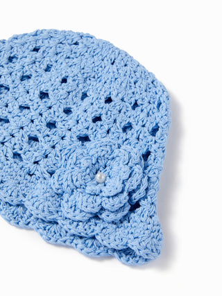 FLOWER KNITTED HAT