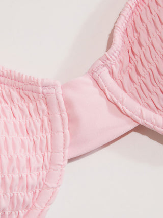 Sweetheart Underwire Cheeky Smocked Bikini Set