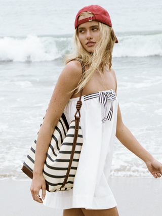 STRIPED TOTE BAG