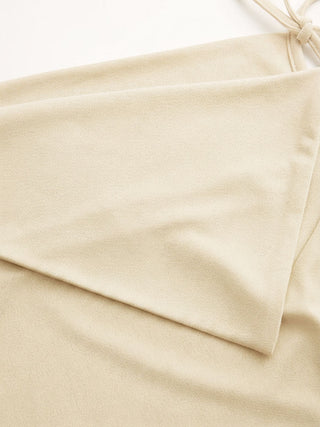 Asymmetrical Neck Draped Knotted Tank Top
