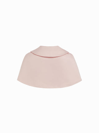 Peter Pan Collar Satin Crop Cape Jacket