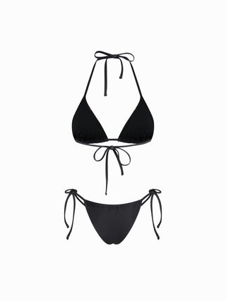 Halter Neckline Floral Triangle Tie Side Bikini Set With Cover Up Shorts