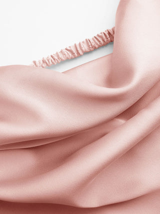 Satin Sweetheart Neck Ruffle Hem Backless Mini Dress