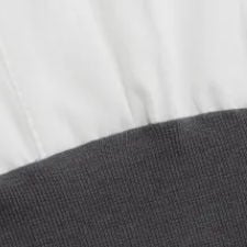 Two-Tone Mock Bustier Collared Short Sleeve Shirt