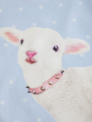 Polka Dot Lamb Print Short Sleeve Tee