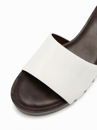 STUDDED PLATFORM MULE SANDALS