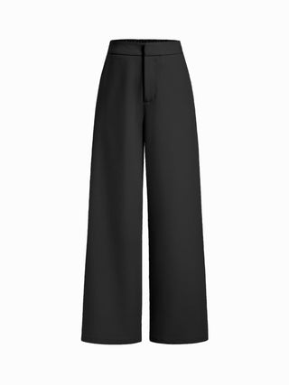 Boat Neck Striped Wrap Knotted Top & Mid Rise Straight Leg Trousers Set