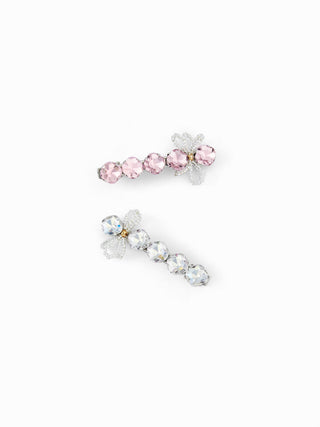 2PCS RHINESTONE HAIR CLIP SET
