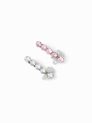 2PCS RHINESTONE HAIR CLIP SET