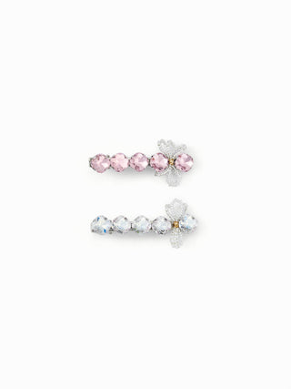 2PCS RHINESTONE HAIR CLIP SET