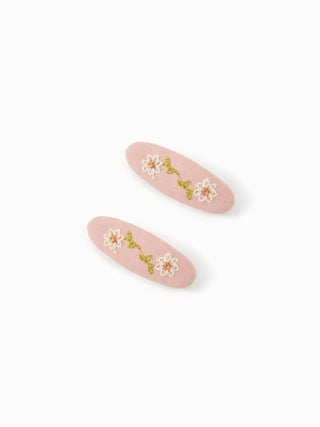 2PCS FLORAL HAIR CLIP SET