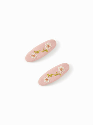 2PCS FLORAL HAIR CLIP SET
