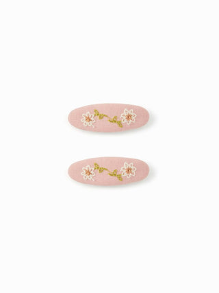 2PCS FLORAL HAIR CLIP SET