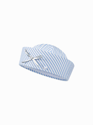 BOWKNOT STRIPED SAILOR HAT