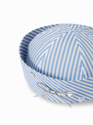 BOWKNOT STRIPED SAILOR HAT