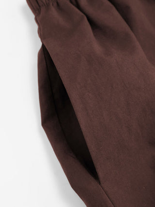 Cotton Mid Rise Drawstring Oversized Bermuda Shorts