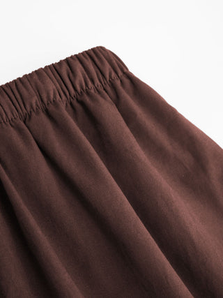 Cotton Mid Rise Drawstring Oversized Bermuda Shorts
