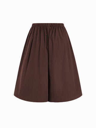 Cotton Mid Rise Drawstring Oversized Bermuda Shorts