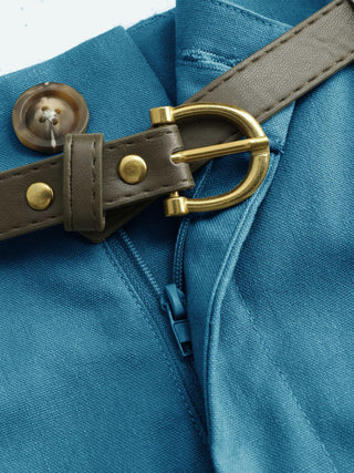 Belted High Waist Trouser Short