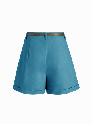Belted High Waist Trouser Short