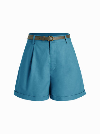 Belted High Waist Trouser Short