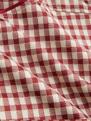Low Rise Gingham Roll Hem Micro Shorts