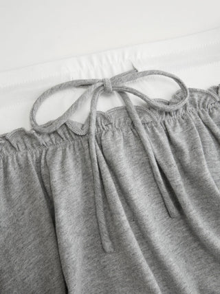Cotton-blend Polo Neck Crop Top & Low Rise Ruffle Mini Skirt Set