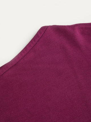 Modal-blend Boat Neck Short Sleeve Cut Out Ruched Top