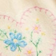 Denim Low Rise Floral Applique Metal Detail Wide Leg Jeans