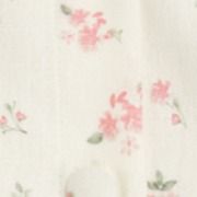 Floral Peter Pan Collar Puff Sleeve Lace Trim Mid Rise Romper