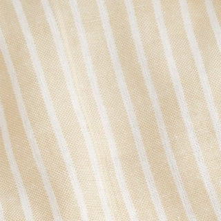 Cotton-blend Striped Puff Sleeve Twist Knotted A-line Mini Dress