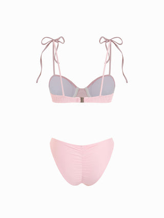 Sweetheart Underwire Cheeky Smocked Bikini Set