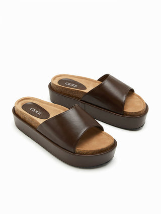 PLATFORM WEDGE SLIPPERS