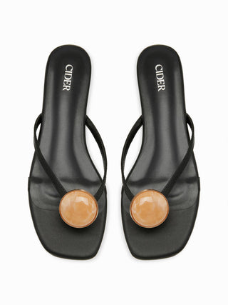 GEMSTONE DECOR FLIP-FLOP SLIPPERS