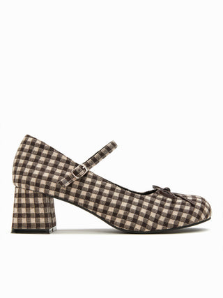 BOWKNOT CHUNKY HEELED MARY JANE SHOES