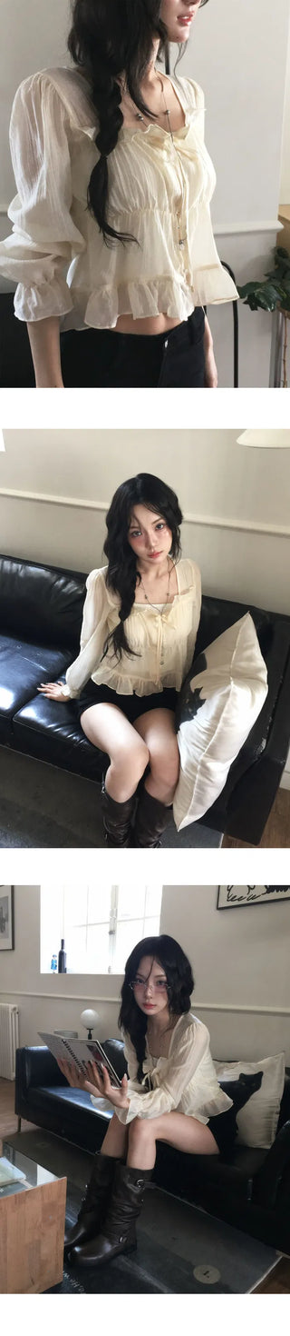 Gode Frill Shirring Blouse - 4 colors