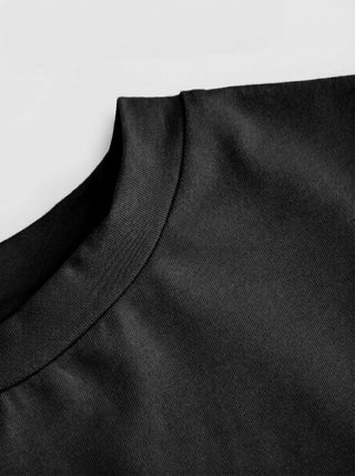 Cotton-blend Short Sleeve Ruffled Hem Tee