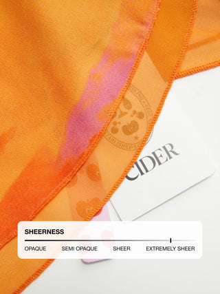 Chiffon Abstract Halter Neckline Ruched Beaded Blouse
