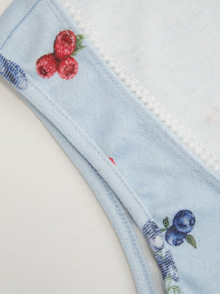 Fruit Graphic Square Neck Ruched Tank Top