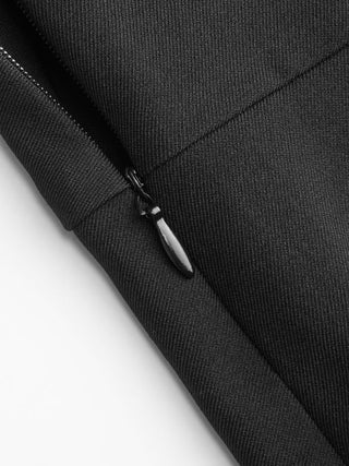 Low Rise Metal Detail Pleated Mini Skirt