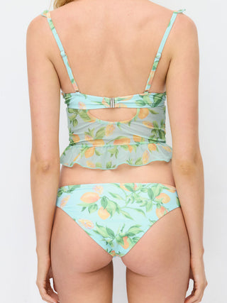 Sweetheart Fruit Bowknot Ruffle Tankini Set