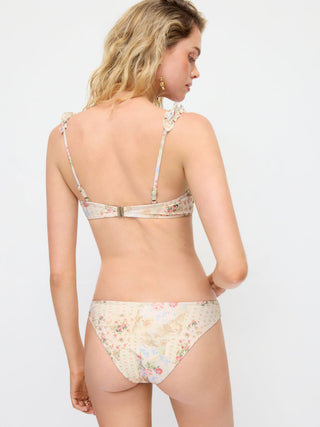 Sweetheart Underwire Cheeky Pleated Floral Bikini Set