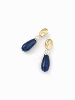 RESIN & FAUX PEARL DROP EARRINGS