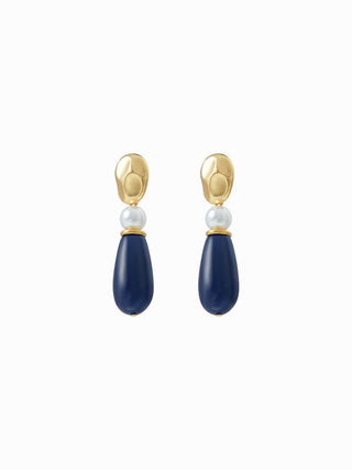 RESIN & FAUX PEARL DROP EARRINGS