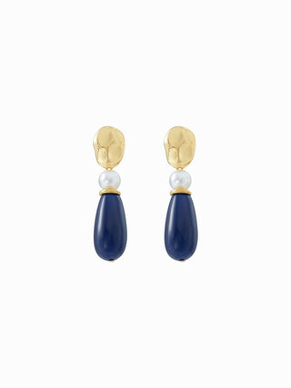 RESIN & FAUX PEARL DROP EARRINGS